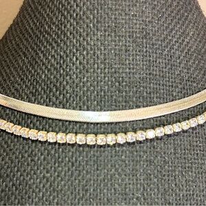 Dazzling Sterling Silver Women's Necklace Set Duo $70 NWT